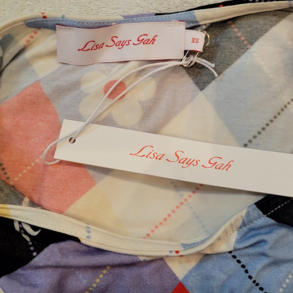 (NWT) Lisa Says Gah - Erin Tank - Cirque Argyle (XS) - Picture 10 of 10